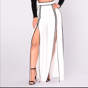 White split pants